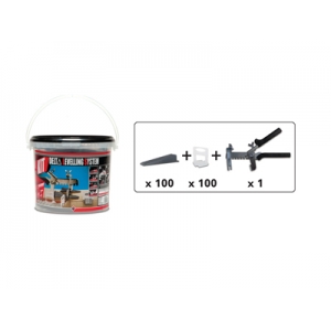 Delta levelling system KIT 1,5MM RUBI 2848