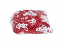 Bolsa de cadena de plástico. Rojo-blanco