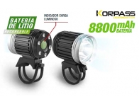 Linterna bici 1 LED CREE alta potencia 8800 mAh